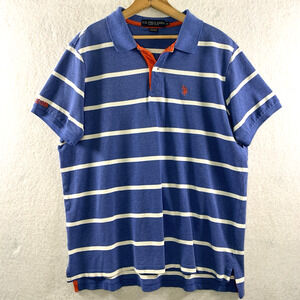 US Polo Assn Mens Striped Polo Shirt Sz‎ XL Pony Logo Preppy Collegiate Sporty